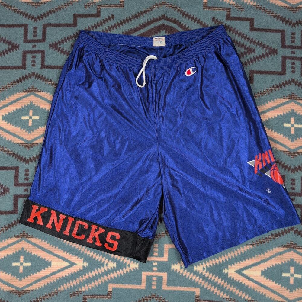 Vintage Champion New York Knicks Practice Mesh Shorts L/XL 90s NY NBA Retro